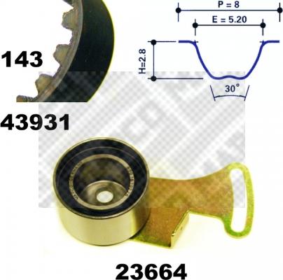 Mapco 23938 - Комплект зубчатого ремня ГРМ unicars.by