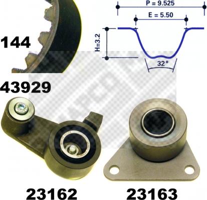 Mapco 23929 - Комплект зубчатого ремня ГРМ unicars.by