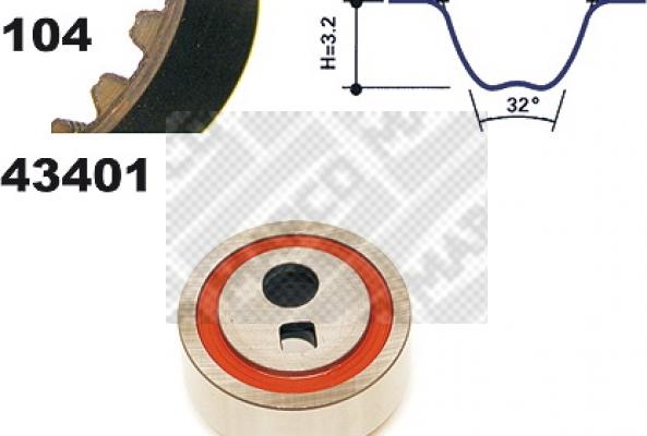 Mapco 23401 - Комплект зубчатого ремня ГРМ unicars.by