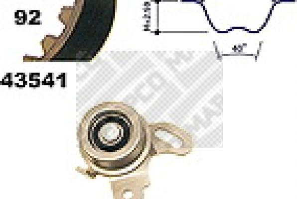 Mapco 23541 - Комплект зубчатого ремня ГРМ unicars.by