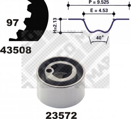 Mapco 23508 - Комплект зубчатого ремня ГРМ unicars.by