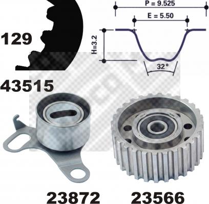 Mapco 23515 - Комплект зубчатого ремня ГРМ unicars.by