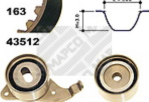 Mapco 23512 - Комплект зубчатого ремня ГРМ unicars.by