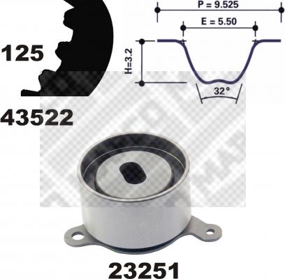 Mapco 23522 - Комплект зубчатого ремня ГРМ unicars.by