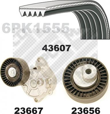 Mapco 23610 - Поликлиновый ременный комплект unicars.by