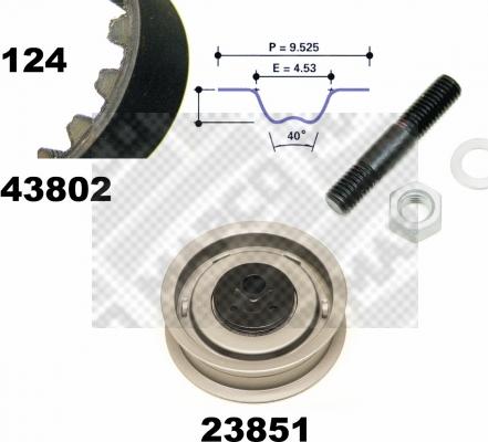 Mapco 23802 - Комплект зубчатого ремня ГРМ unicars.by