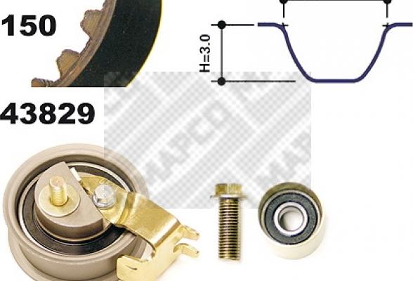 Mapco 23831 - Комплект зубчатого ремня ГРМ unicars.by