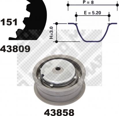 Mapco 73815 - Комплект зубчатого ремня ГРМ unicars.by