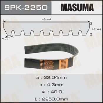 MASUMA 9PK-2250 - Поликлиновой ремень unicars.by