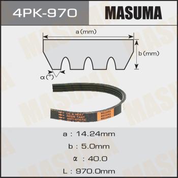 MASUMA 4PK-970 - Поликлиновой ремень unicars.by