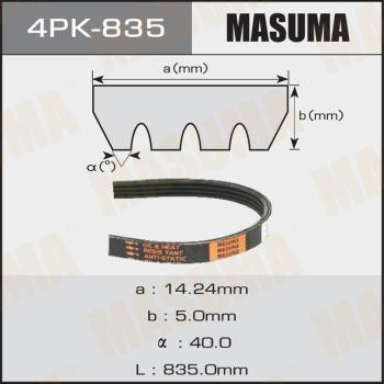 MASUMA 4PK-835 - Поликлиновой ремень unicars.by