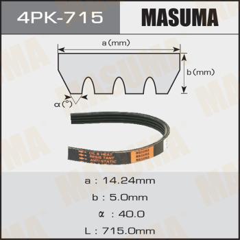 MASUMA 4PK715 - Поликлиновой ремень unicars.by