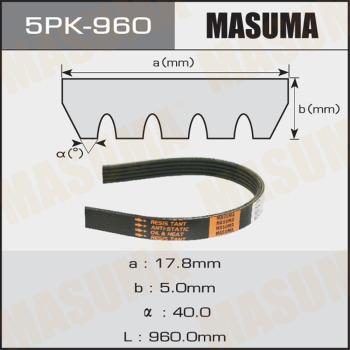 MASUMA 5PK-960 - Поликлиновой ремень unicars.by