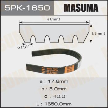 MASUMA 5PK-1650 - Поликлиновой ремень unicars.by