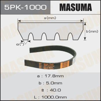 MASUMA 5PK1000 - Поликлиновой ремень unicars.by