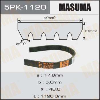 MASUMA 5PK1120 - Поликлиновой ремень unicars.by