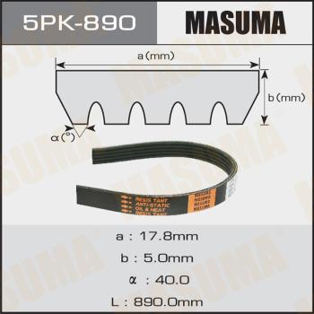 MASUMA 5PK-890 - Поликлиновой ремень unicars.by