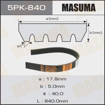 MASUMA 5PK-840 - Поликлиновой ремень unicars.by