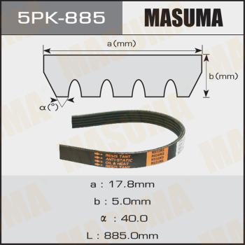 MASUMA 5PK885 - Поликлиновой ремень unicars.by