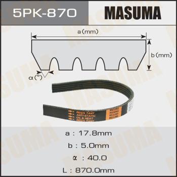 MASUMA 5PK870 - Поликлиновой ремень unicars.by