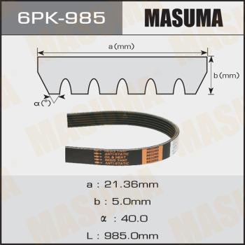 MASUMA 6PK985 - Поликлиновой ремень unicars.by