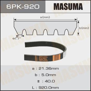 MASUMA 6PK-920 - Поликлиновой ремень unicars.by