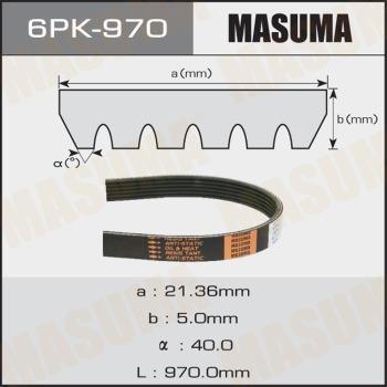 MASUMA 6PK970 - Поликлиновой ремень unicars.by