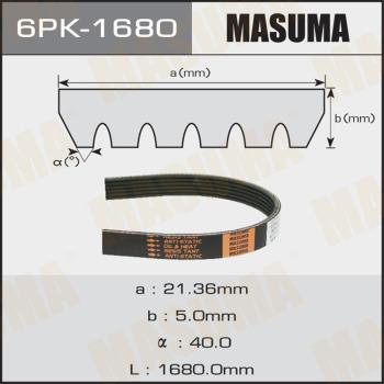 MASUMA 6PK-1680 - Поликлиновой ремень unicars.by