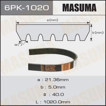 MASUMA 6PK1020 - Поликлиновой ремень unicars.by