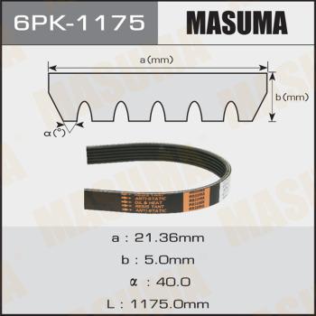 MASUMA 6PK1175 - Поликлиновой ремень unicars.by