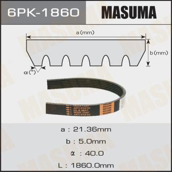 MASUMA 6PK-1860 - Поликлиновой ремень unicars.by