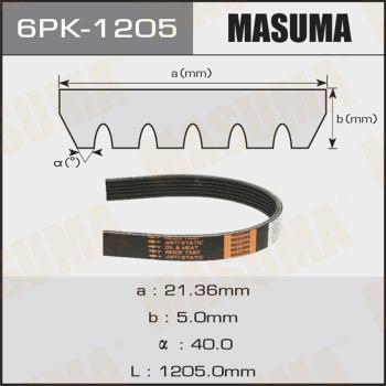 MASUMA 6PK-1205 - Поликлиновой ремень unicars.by