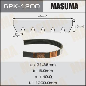 MASUMA 6PK1200 - Поликлиновой ремень unicars.by