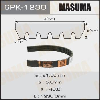 MASUMA 6PK1230 - Поликлиновой ремень unicars.by