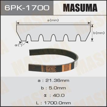 MASUMA 6PK1700 - Поликлиновой ремень unicars.by