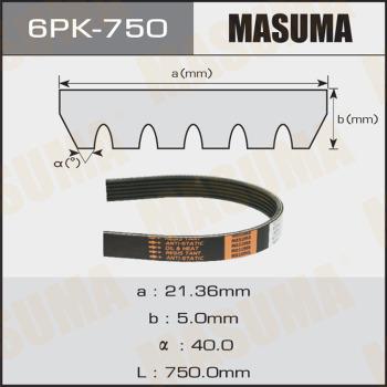 MASUMA 6PK-750 - Поликлиновой ремень unicars.by