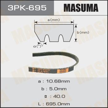 MASUMA 3PK-695 - Поликлиновой ремень unicars.by