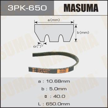 MASUMA 3PK-650 - Поликлиновой ремень unicars.by