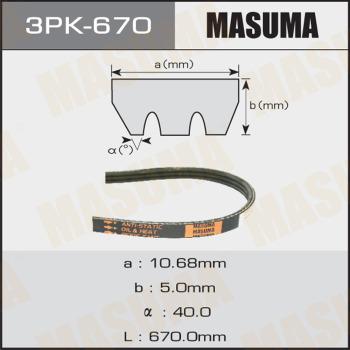 MASUMA 3PK-670 - Поликлиновой ремень unicars.by