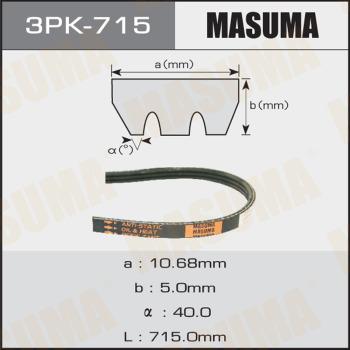 MASUMA 3PK715 - Поликлиновой ремень unicars.by