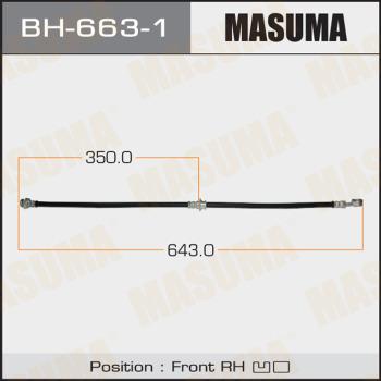 MASUMA BH-663-1 - Тормозной шланг unicars.by