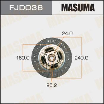 MASUMA FJD036 - Диск сцепления, фрикцион unicars.by