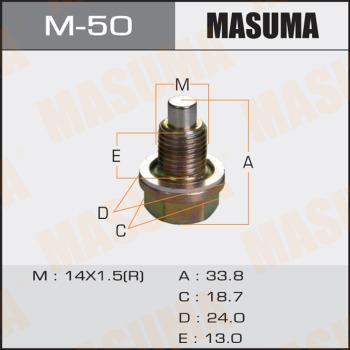 MASUMA M-50 - Резьбовая пробка, масляный поддон unicars.by