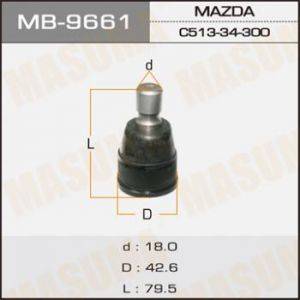 MASUMA MB-9661 - Шаровая опора, несущий / направляющий шарнир unicars.by