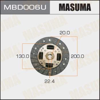 MASUMA MBD006U - Диск сцепления, фрикцион unicars.by