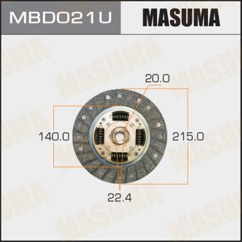 MASUMA MBD021U - Диск сцепления, фрикцион unicars.by