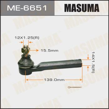 MASUMA ME-6651 - Наконечник рулевой тяги, шарнир unicars.by