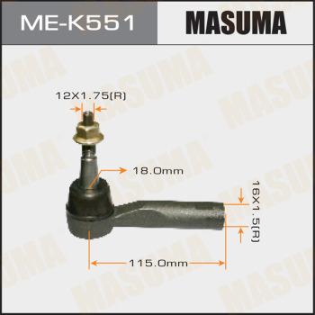 MASUMA ME-K551 - Наконечник рулевой тяги, шарнир unicars.by