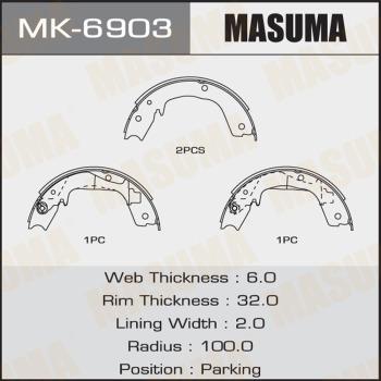 MASUMA MK-6903 - Комплект тормозных колодок, барабанные unicars.by