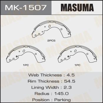 MASUMA MK-1507 - Комплект тормозных колодок, барабанные unicars.by